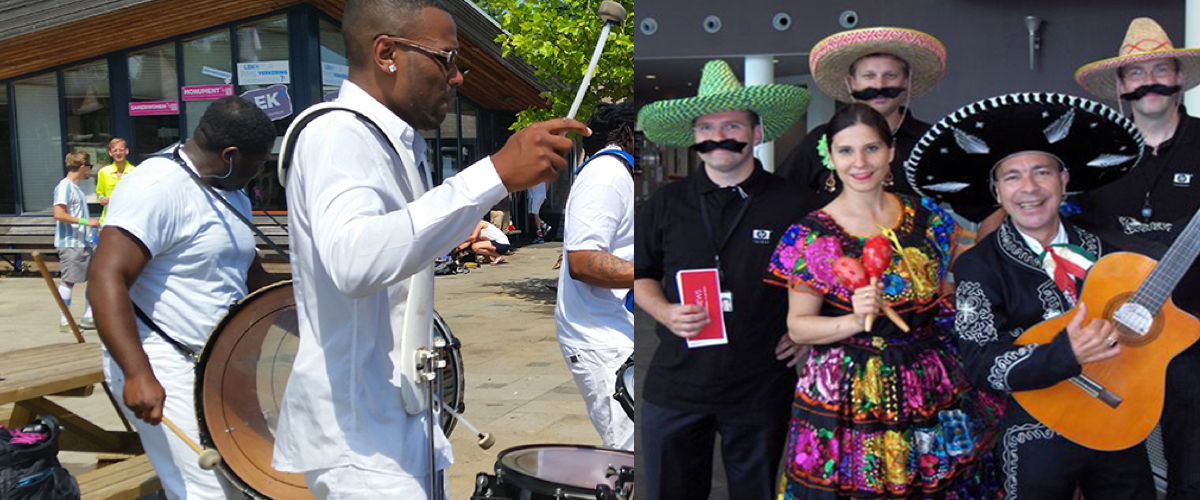 Mobiele percussie groep